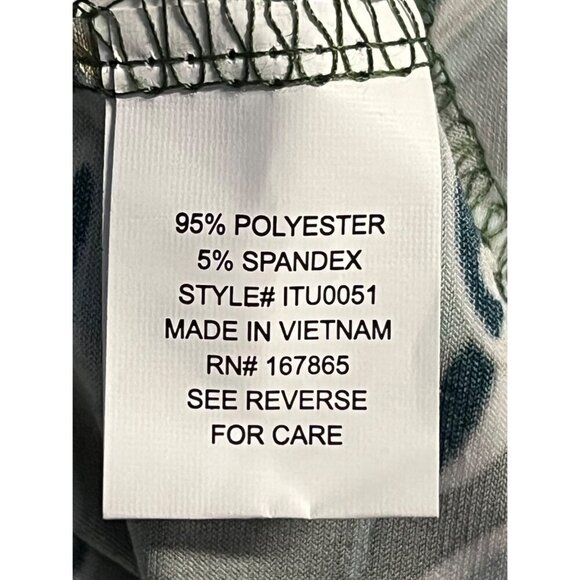 NY Collection Women Sleeveless Green Blouse V-Neck Large L Floral Ruffle NWT New - Picture 10 of 11